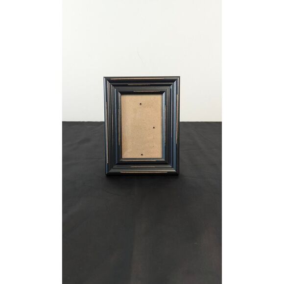 Picture Frame 4x6 Black Wood Distressed Photo Rustic Cottagecore Farmhouse Boho - Picture 1 of 7